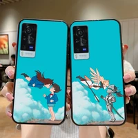 cute cartoon couple phone case for vivo x60 x50 pro plus s10 s9 s7 s6 black silicone case for iqoo 8 pro 7 5 bumper case