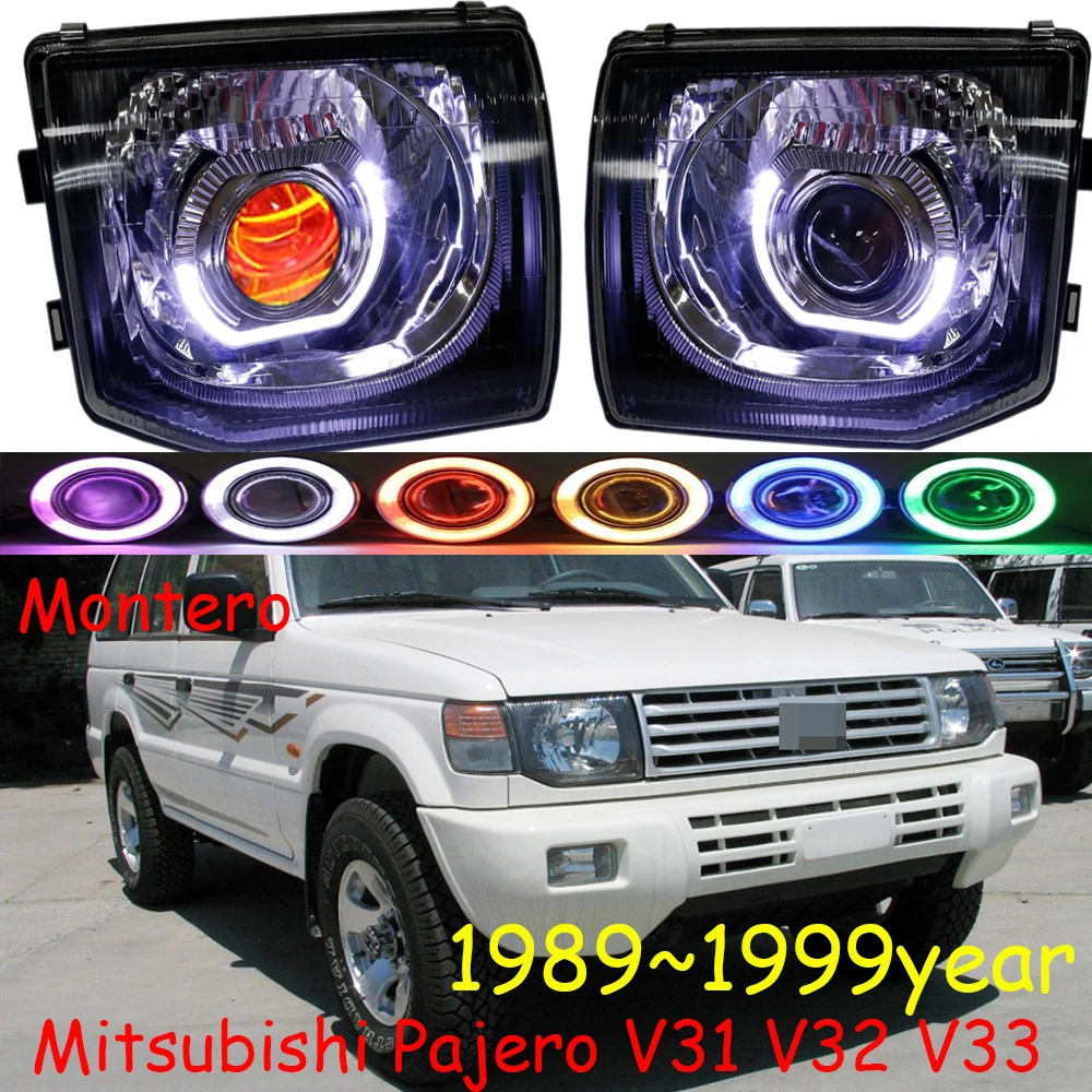 

Автомобильный бампер montero, налобный фонарь для Mitsubishi pajero, передние фары V31 V32 V33 1989 ~ 1999y DRL, автомобильные аксессуары pajero, противотуманные фасв...