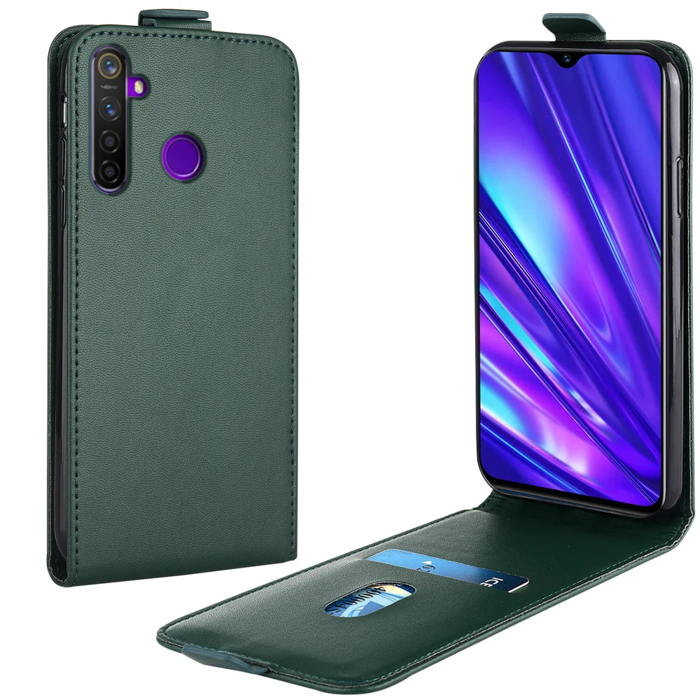 

Кожаный чехол-книжка для Realme 5 Pro, Вертикальный чехол для Realme 5 Pro, чехол для телефона