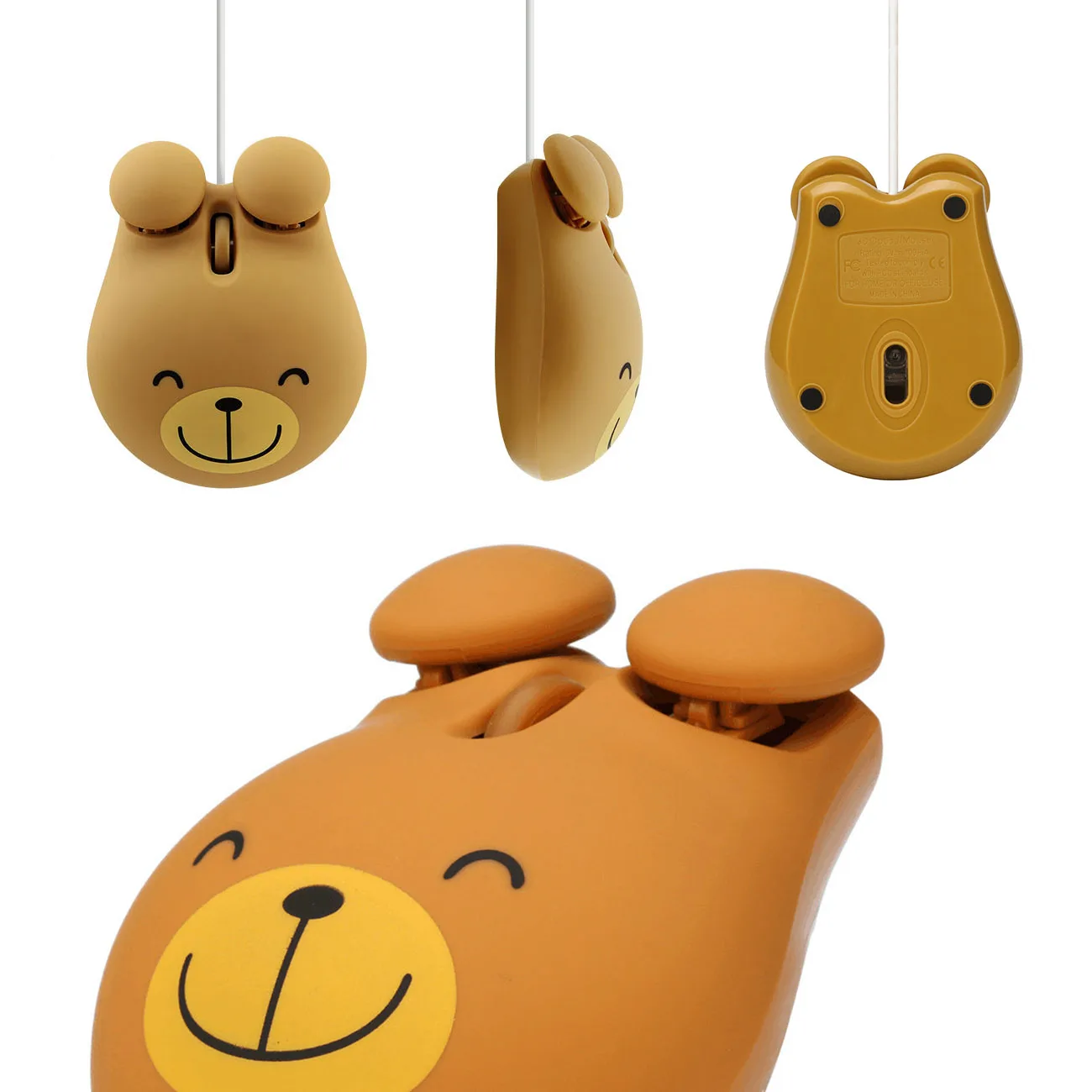 

Cute Computer Mouse 3d Animal Shape Wired Usb Optical Mause 1600 DPI Cartoon Tiger Lovely Mice For Kids Gift For Laptop