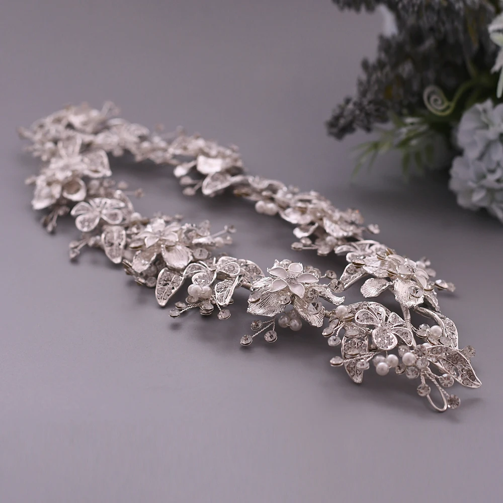 

TRiXY H283 Romantic Forehead Wedding Hair Accessories Bridal Crowns Pageant Headband Bride's Crystal Headpiece Bridal Hair Piece