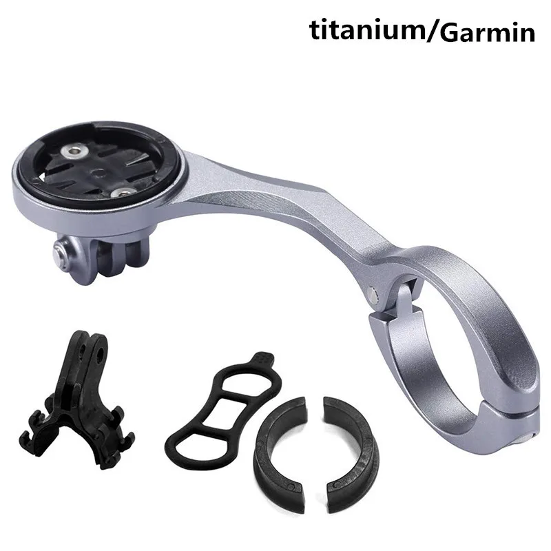 titanium Garmin Держатель для велосипедного компьютера MTB дорожный компьютерный кронштейн для велосипедного руля аксессуары для расширения - Цвет: titanium Garmin