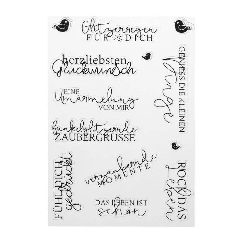 

German DIY Silicone Clear Stamp Cling Seal Scrapbook Embossing Album Decor Craft