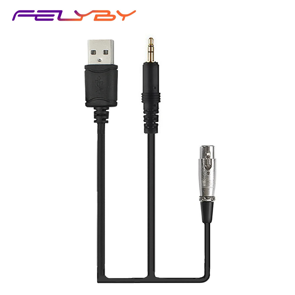 FELYBY BM900 Выделенный микрофон (USB + 3 5 мм) с двойным кабелем поддержка подключения