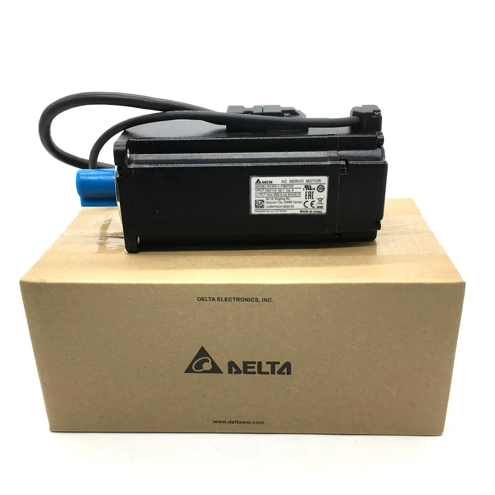 Delta 750W AC Servo Motor Driver Kit ASD-B2-0721-B ECMA-C20807RS ECMA-C20807SS Brake 0.75KW 2.39NM 3000rpm 80MM &amp 3m Cable |