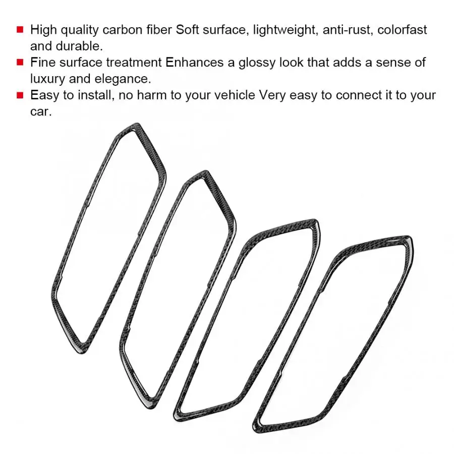 4 шт./компл. левый руль из углеродного волокна дверные ручки рамка отделка