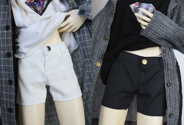 

BJD Doll clothes apply to 1-3 1-4 uncle white crisp flanging shorts doll accessories