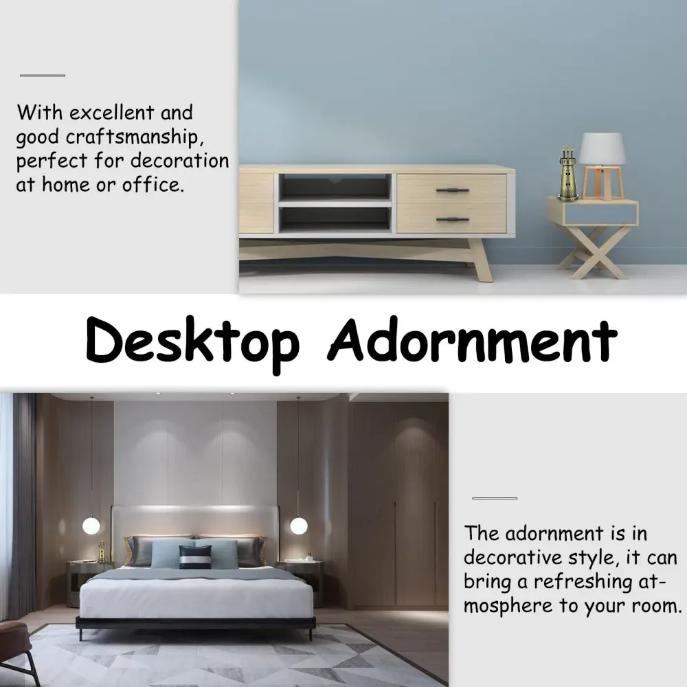 

Simulation Lighthouse Ornament Alloy Lighthouse Model Desktop Decoration