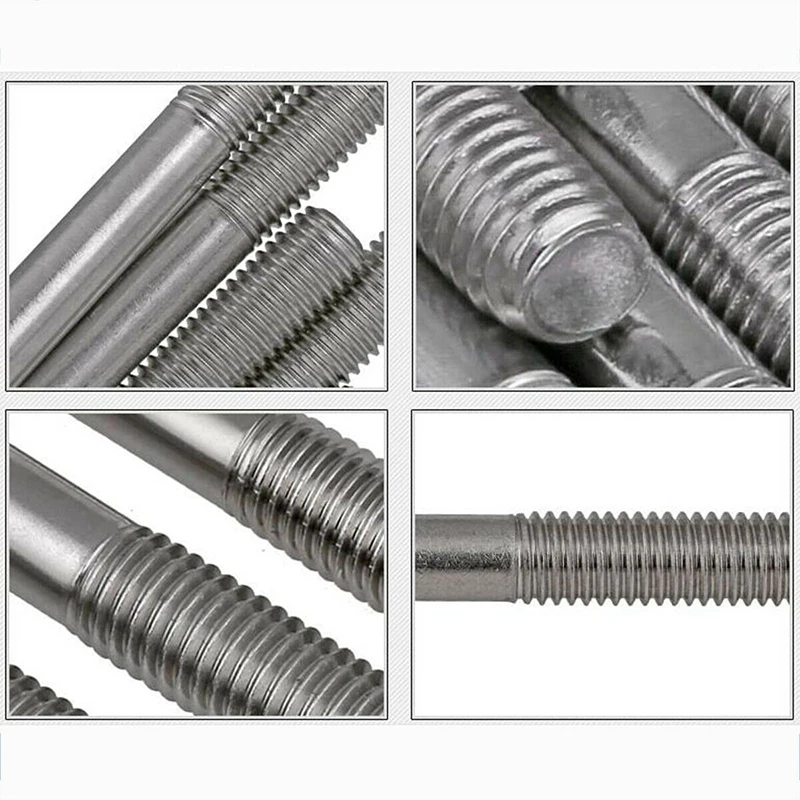 M3/4/5/6/8/10/12/16 A2 Double End Threaded Stud/Bar/Rod Bolt Length 20-250mm 304 Stainless Steel Good Corrosion Resistance images - 6