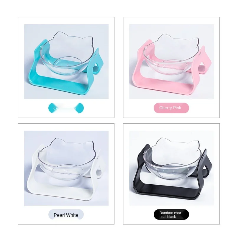 

Cat Bowl To Protect The Cervical Spine Adjustable Oblique Mouth Cat Bowl Cat Rice Bowl Double Bowl Cat Food Bowl Cat Pet Bowl