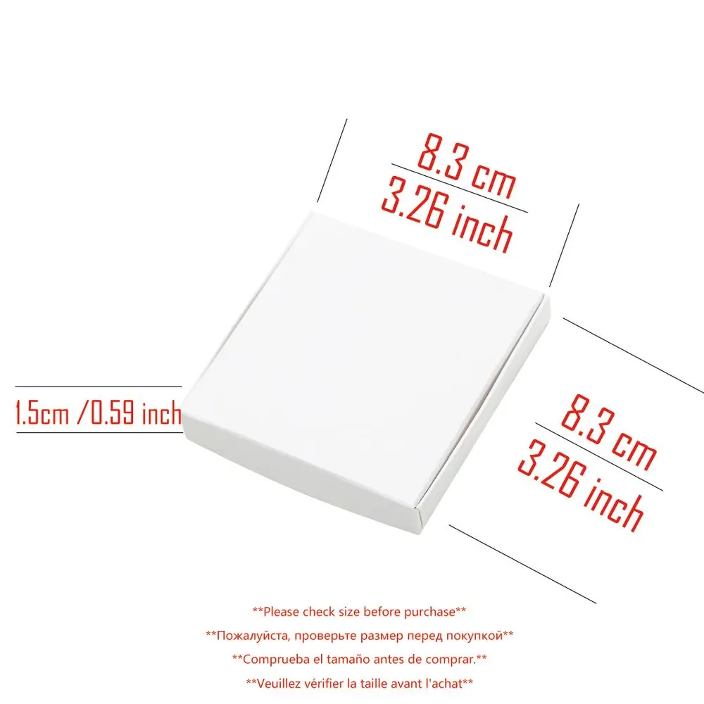 25 Pieces Jewelry Gift Box White Black Kraft Paper  Package Holder Storage For Earring Necklace Accessories Wedding Wholesale