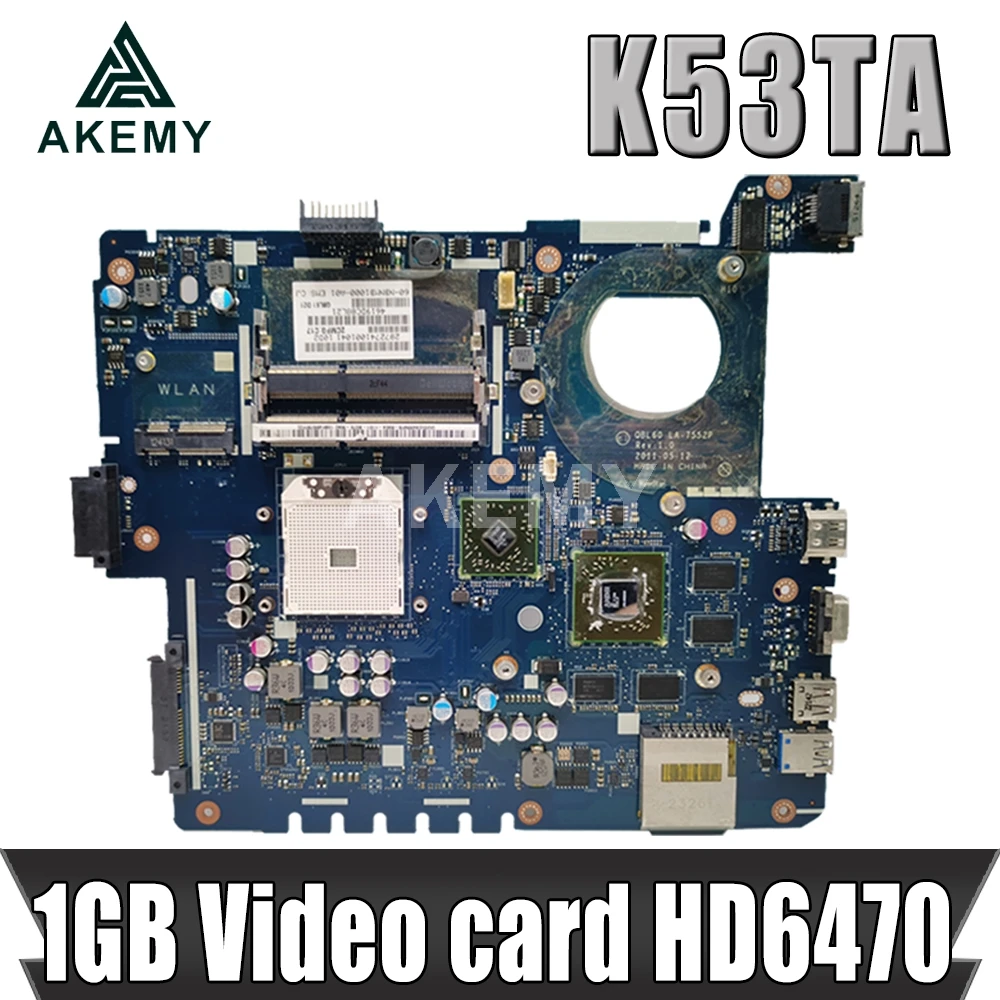 Akemy usb плата + LA 7552P REV: 1 0 материнская для ноутбука For Asus K53TA K53TK K53T K53 оригинальная ГБ