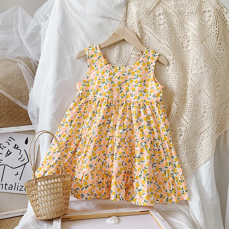 Summer Print Sweet Kids Dresses For Girls Causal Wear Unicorn Dress Children Clothing WT02 | Детская одежда и обувь