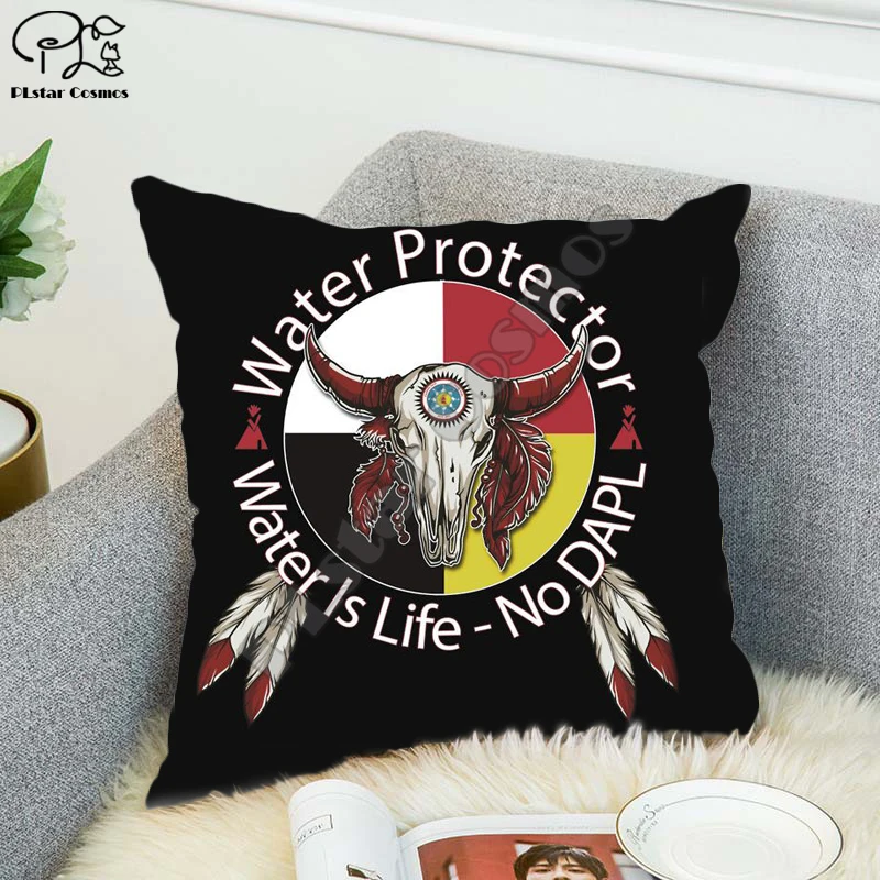 Черный Национальный индийский Lakota Череп хип хоп наволочка полиэстер декоративные наволочки бросок квадратная наволочка для подушки стиль-2