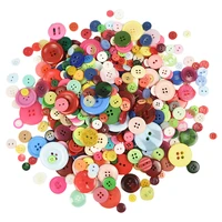 50g100g mixed color round resin buttons 4 holes sewing buttons scrapbooking crafts garment diy sewing material accessories