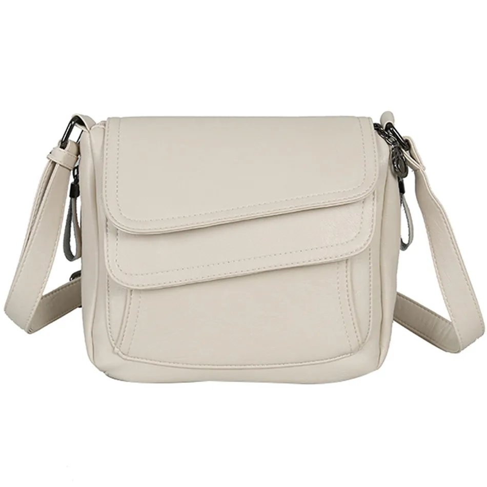 

Winter White Handbag Soft Leather Luxury Handbags Women Bags Designer Female Shoulder Messenger Bag Mother Bags for Women 2020