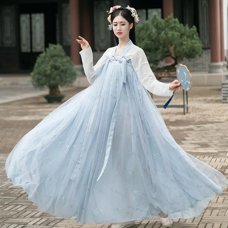 Женская длинная юбка Hanfu новинка 2021 традиционные костюмы Тан повседневные