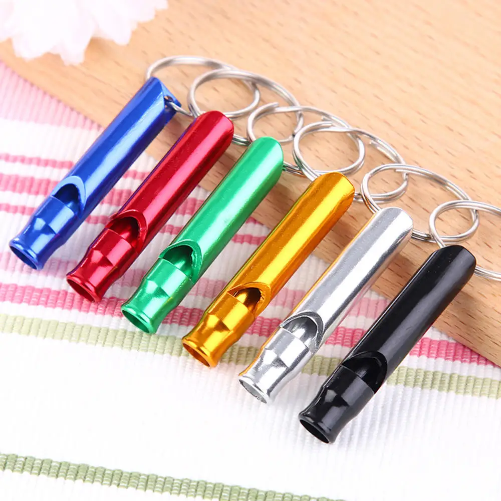 

20pcs Outdoor Sport Tools Training Whistle Multifunctional Aluminum Emergency Survival Whistle Keychain For Camping Hiking