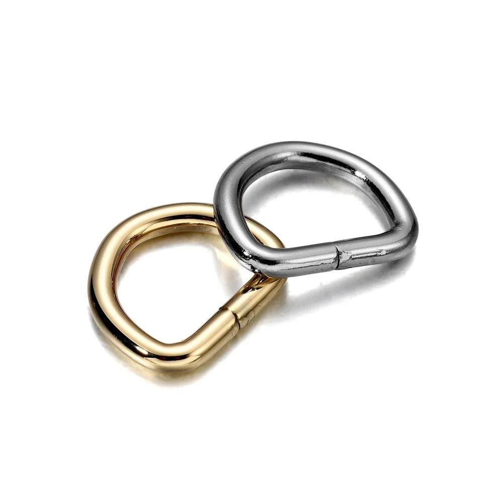 5 шт./лот металлическая D Кольцо Регулируемая пряжка Карабин брелок для ключей