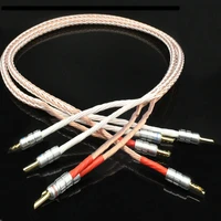 pair hifi kimber 8tc 16cores 7n occ pure copper speaker audio wire cable loudspeaker cable with banana bfa