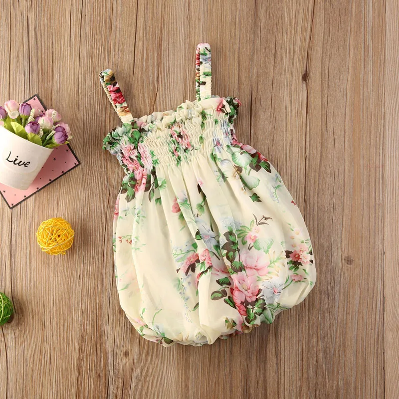 

Colorful 0-24M Toddler Baby Girl Summer Dress Print Floral Sleeveless Dress Condole Belt Dress