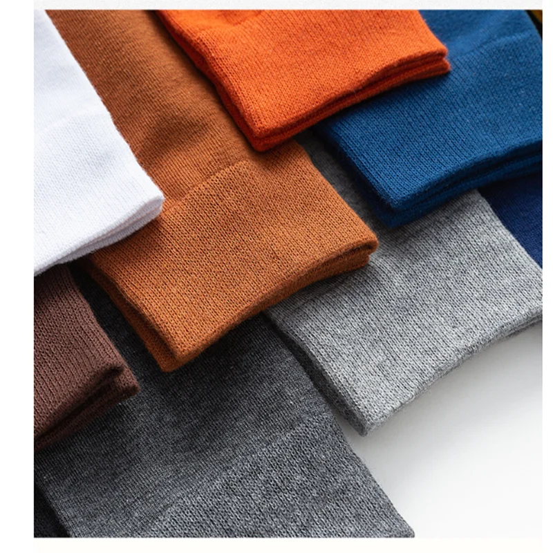 

2021New Men's Colour Cotton Socks Plus Size 39-46 Autumn Long Socks For Men Dress Male Gifts Business Casual Deodorant Sox Hot