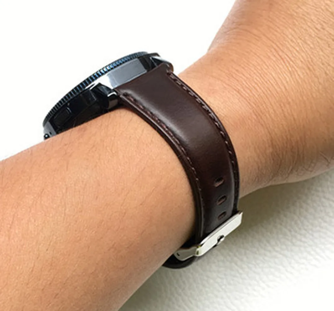 20mm 22mm Leather Loop for Samsung Galaxy Gear Sport S2 S3 Watch Active 42/46mm Strap Huami Amazfit Huawei 2 gt | Наручные часы
