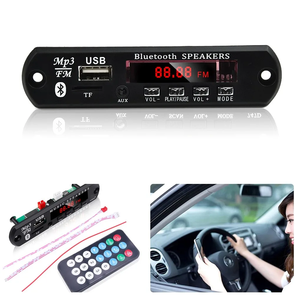 

12V Board 2*25W Decoder 87.5-107.5 MHZ Accessories FM Radio MP3 Player