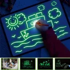 A3 A4 A5 светодиодный ночной Светильник чертежная доска для рисования граффити планшет для рисования Magic рисовать с светильник-веселые флуоресцентная ручка для ребенка пазл игрушка