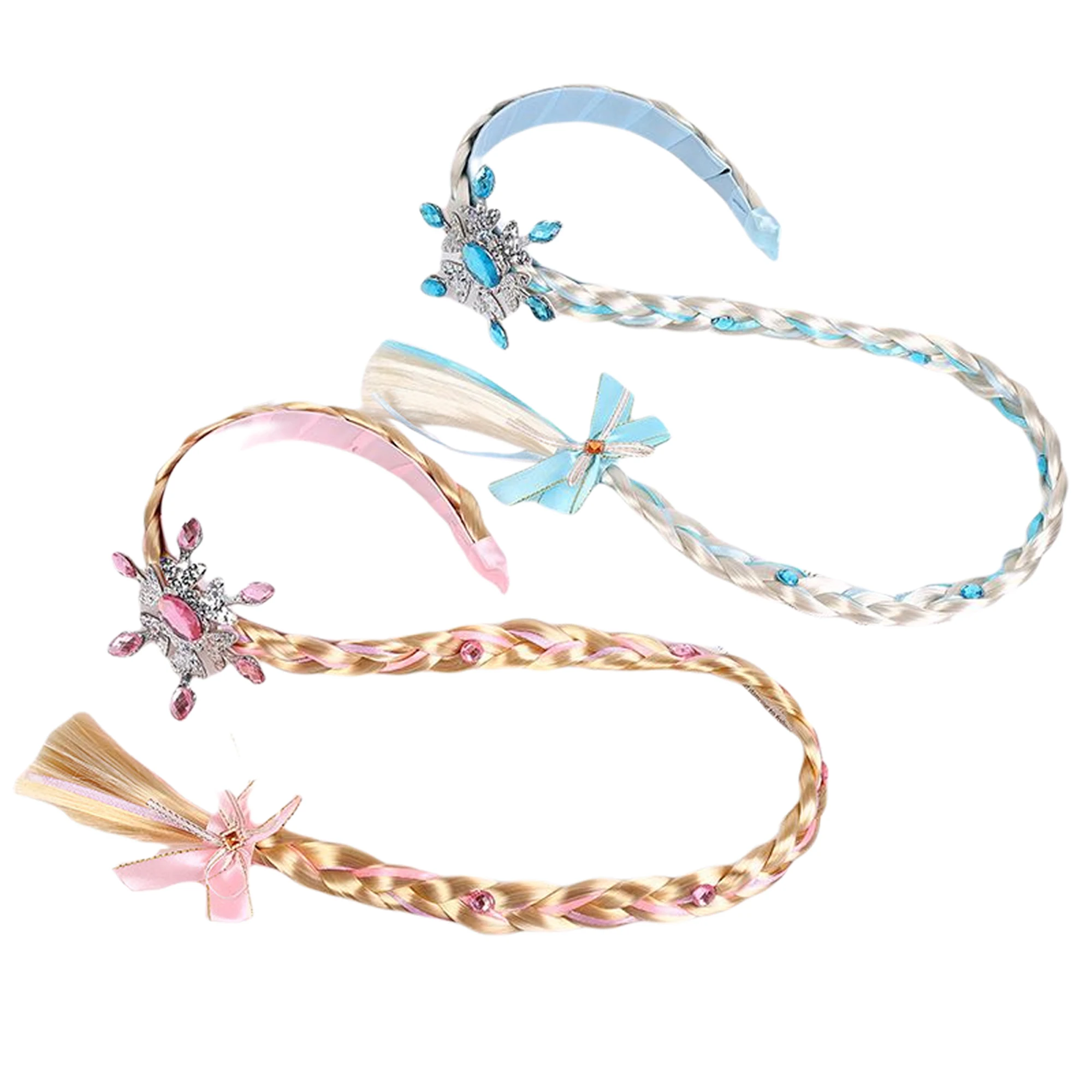 Повязка на голову для косплея маленькой девочки блонд плетеная тесьма спутанная