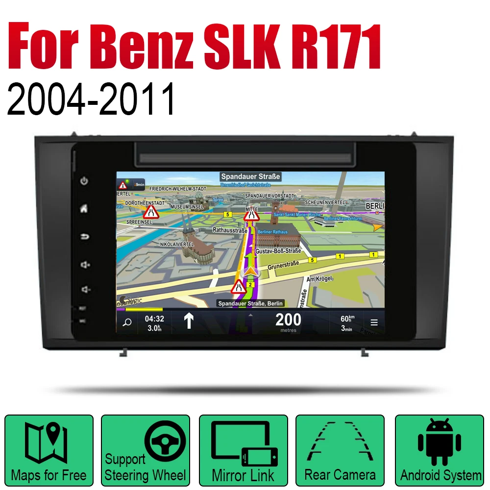 Автомагнитола 2 Din для Mercedes Benz SLK Class R171 2004 ~ 2011 NTG GPS навигация карта мультимедийная