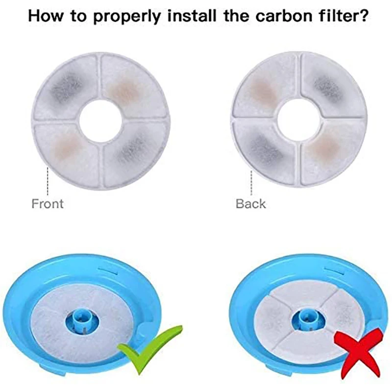 

Pet Water Dispenser Replacement Filters 16Pcs Activated Carbon Replacement Water Dispenser Filters Pet Water Dispenser