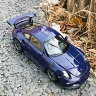 Модель автомобиля welly 1:24 Porsche 911 GT3 RS purp, модель автомобиля из сплава, имитация украшения автомобиля, коллекционная игрушка в подарок, литье под давлением, модель игрушка для мальчиков