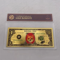 new 24k gold banknotes shiba dogecoin dollar doge cute coin dog souvenircollectiongifts craft game coins collectibles