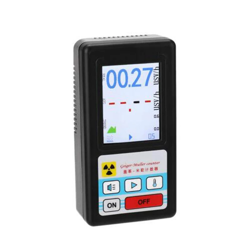 

Nuclear Radiation Detector Color Display Screen Geiger Counter Personal Marble Detectors Beta Gamma X-Ray Tester