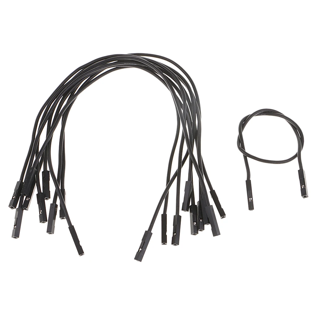 10x мягкий силиконовый Соединительный кабель провод 20 см женский/женский для DIY