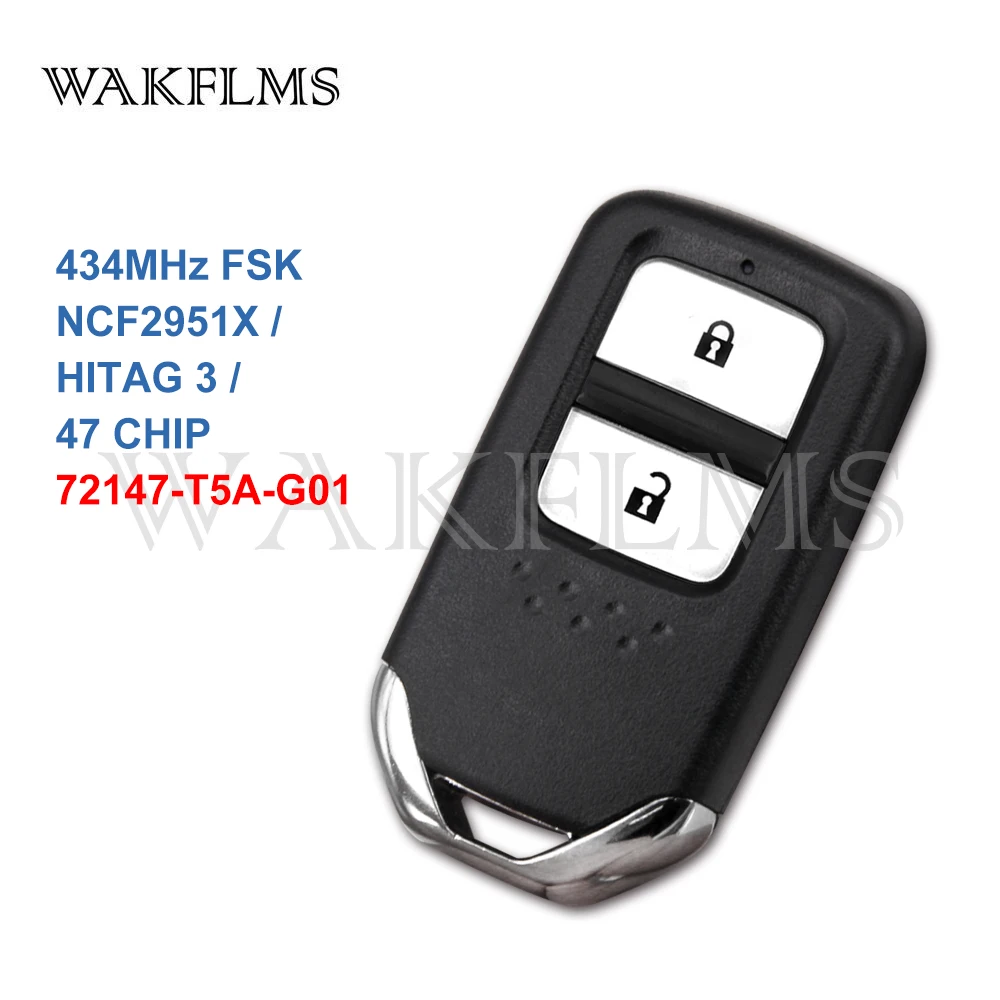 2 btns дистанционный умный Автомобильный ключ 434 МГц для фототехники Jazz XRV Venzel HRV 72147