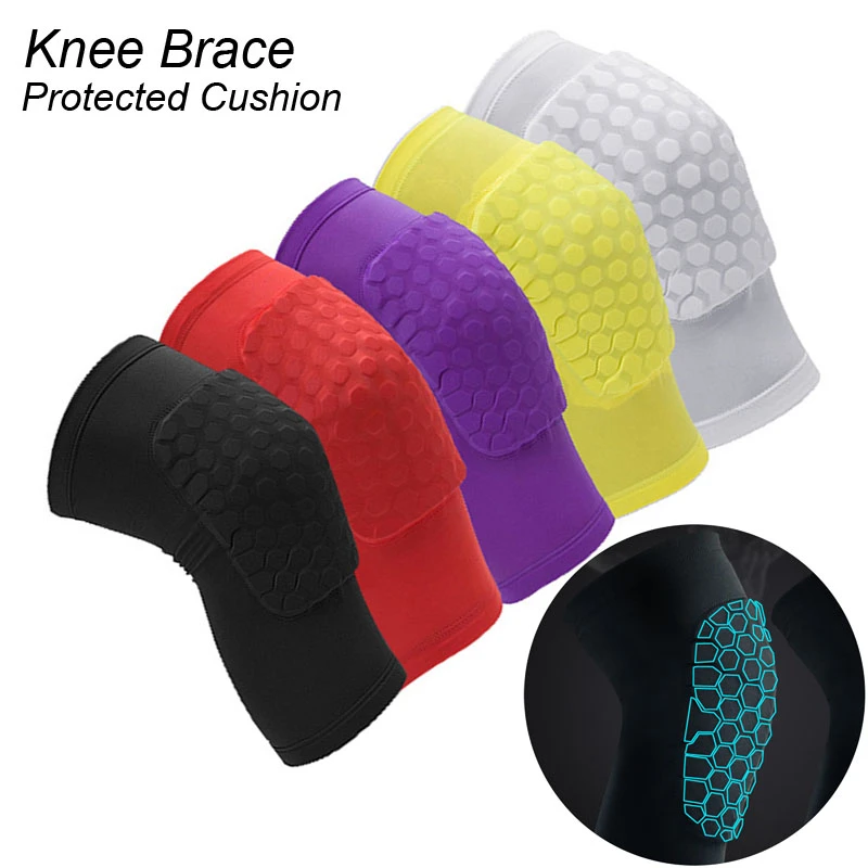 

Cushion Honeycomb Knee Pads Basketball Sport Kneepad Volleyball Knee Protector Brace Support Football Compression Leg Sleeves