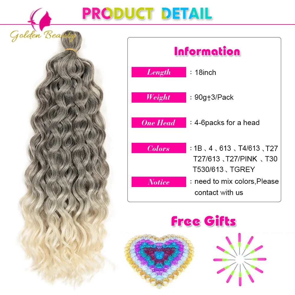 

Kanekalon Faux Locs Crochet Braiding Deep Wave Curly Hair Extentions Pre Stretched Synthetic Hawaii Curl Freedress Goddess