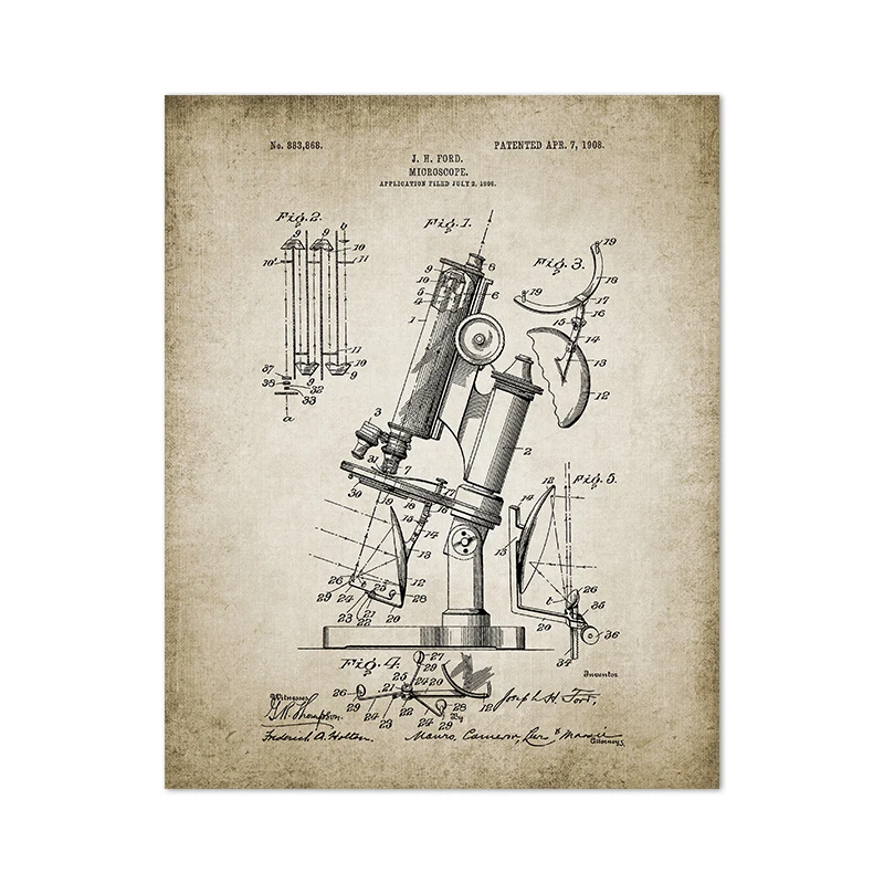 

Микробиологические бактерии плакат Duknow Style Retro and Abstract