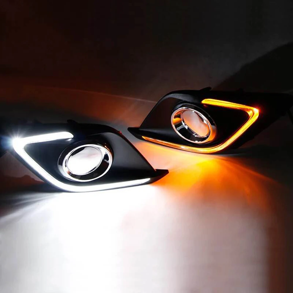 2 шт. LED DRL для Mazda 3 Mazda3 Axela 2014 2015 2016 светодиодный Габаритные огни дневного света