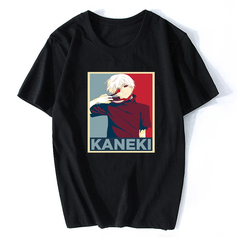 Новая футболка Kaneki в стиле японского угула Мужская Эстетическая хлопковая