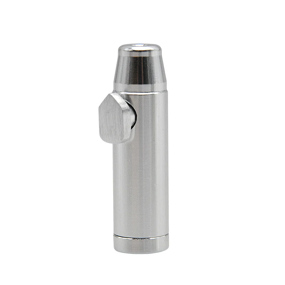 

Metal Sniffer Snuff Bottle Metal Bullet Snuff Metal Pipe Flat Hot Sale