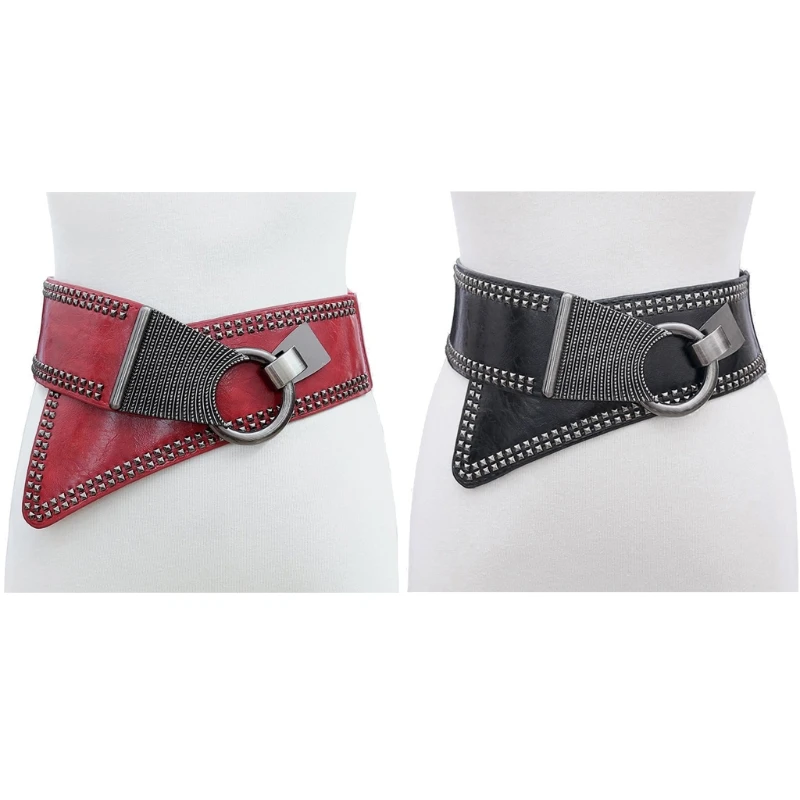 

Women's Waist Belts Plus Size25"-70"Dresses leather Elastic Stretch Cinch Belt