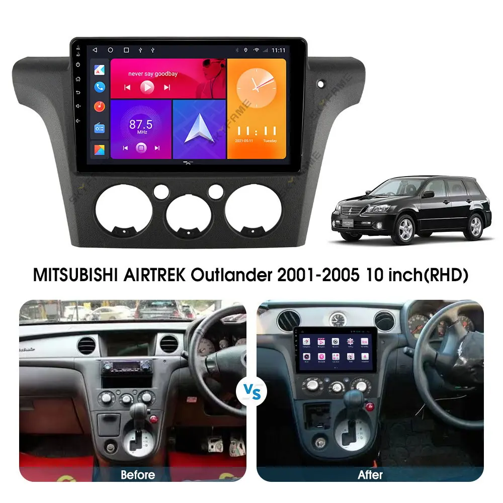 2din для Mitsubishi AIRTREK Outlander (справа) 2001-2005 Автомобильный мультимедийный плеер радио