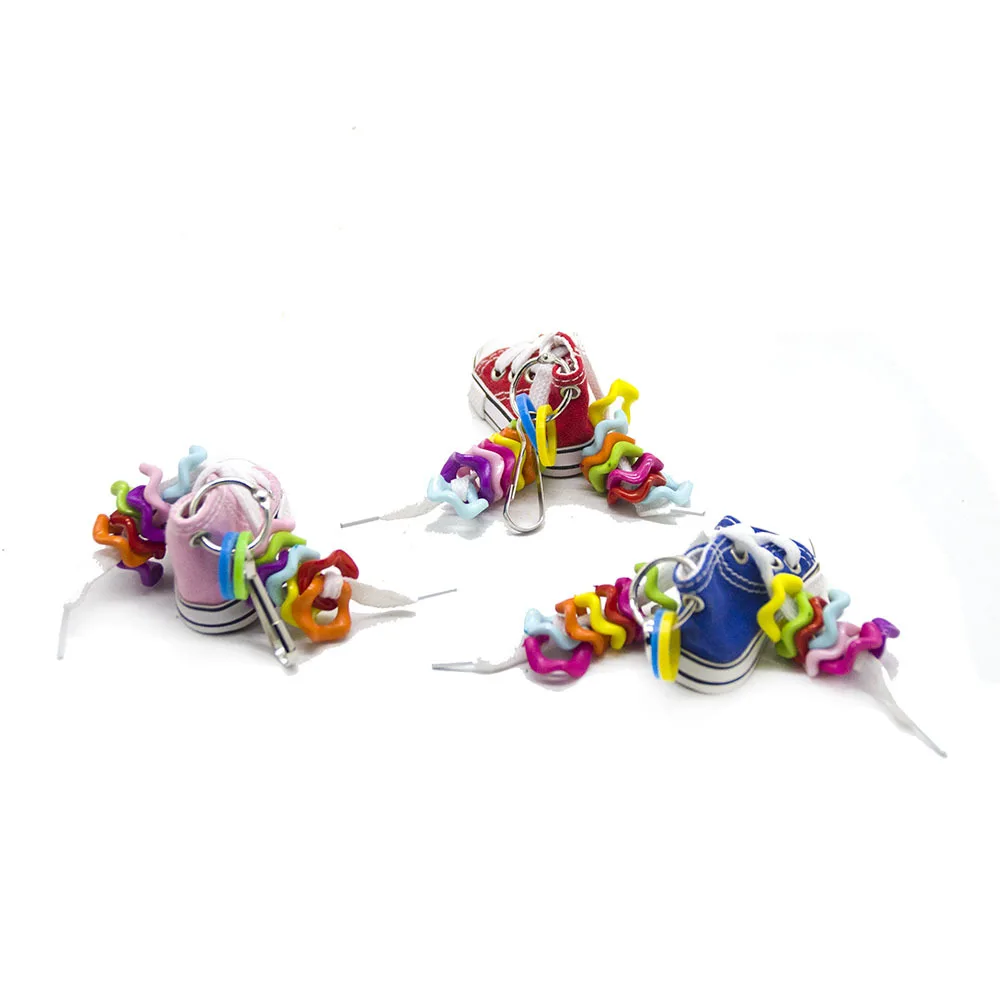 Parrot claw scratch toy bird Mini canvas shoes Acrylic wave | Дом и сад