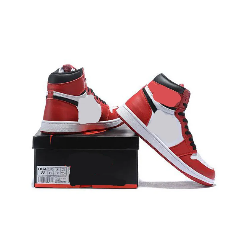 

New Original Athletic Air 1 Womens FileRecv Big AJ 1 Chicago Red mid-top basketball shoes size Comfortable Womans Size 36-40