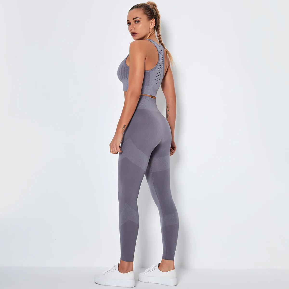 Женский бесшовный комплект для йоги спортивные костюмы Йога леггинсы шорты