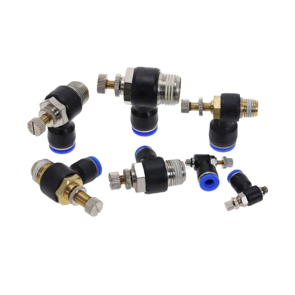 5 шт. пневматический регулятор скорости быстроразъемный регулирующий клапан SL4 6 8