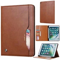 for ipad 10 2 2020 vintage pu leather stand case 8th generation ipad 8 flip smart cover with pencil slot card holder funda capa